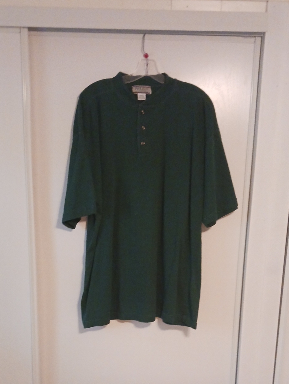 Fresno Men's Deep Green Short-Sleeve Henley Polo